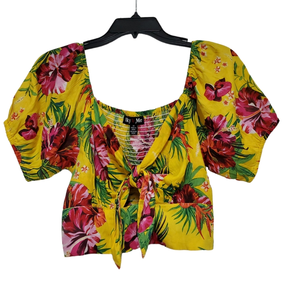 🌻Iky & Me Tropical Floral Top/Size M NWOT